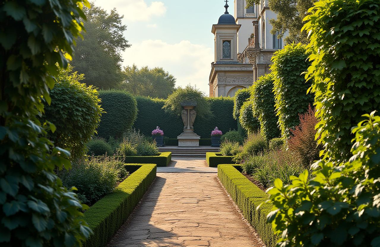 Un jardin luxuriant et méticuleusement conçu à Lyon